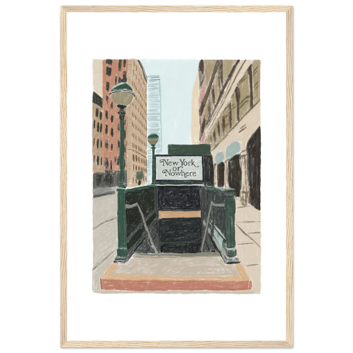 New Yorker or nowhere, affiche encadrée esprit city life – Aude de Riberolles