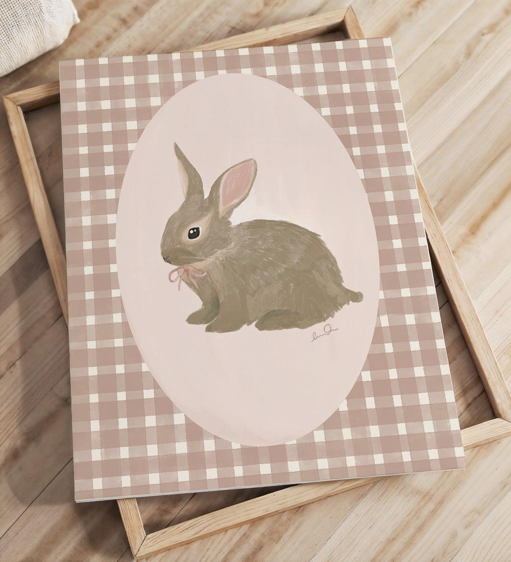 Petit lapin rose, affiche illustrée d'Émilie J. Ouellet – visuel 2