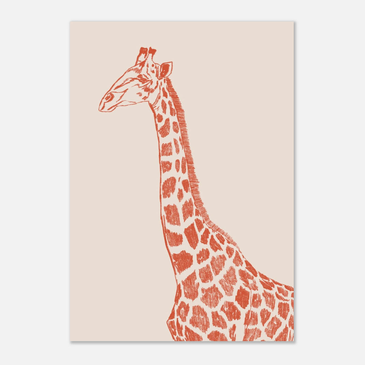 La grande girafe version couleur dans une chambre d'enfant