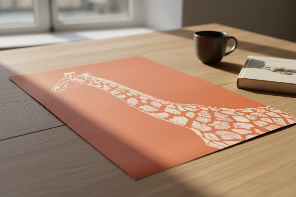 La girafe version orange, idée cadeau de naissance – ADR Gallery