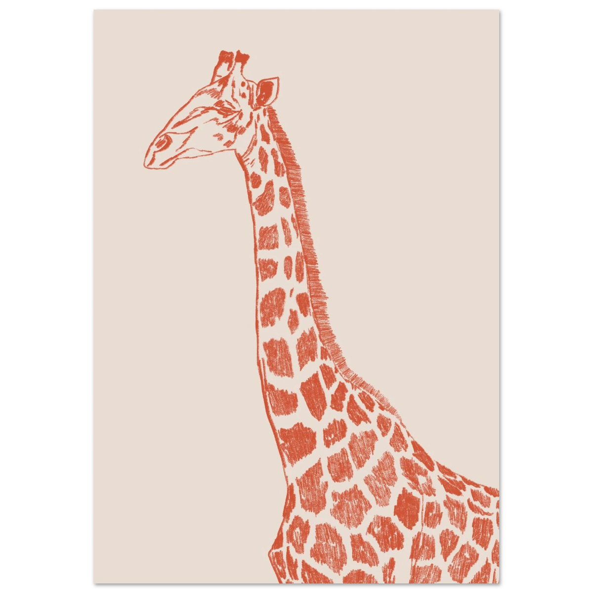 La grande girafe version couleur, idée cadeau de naissance poétique