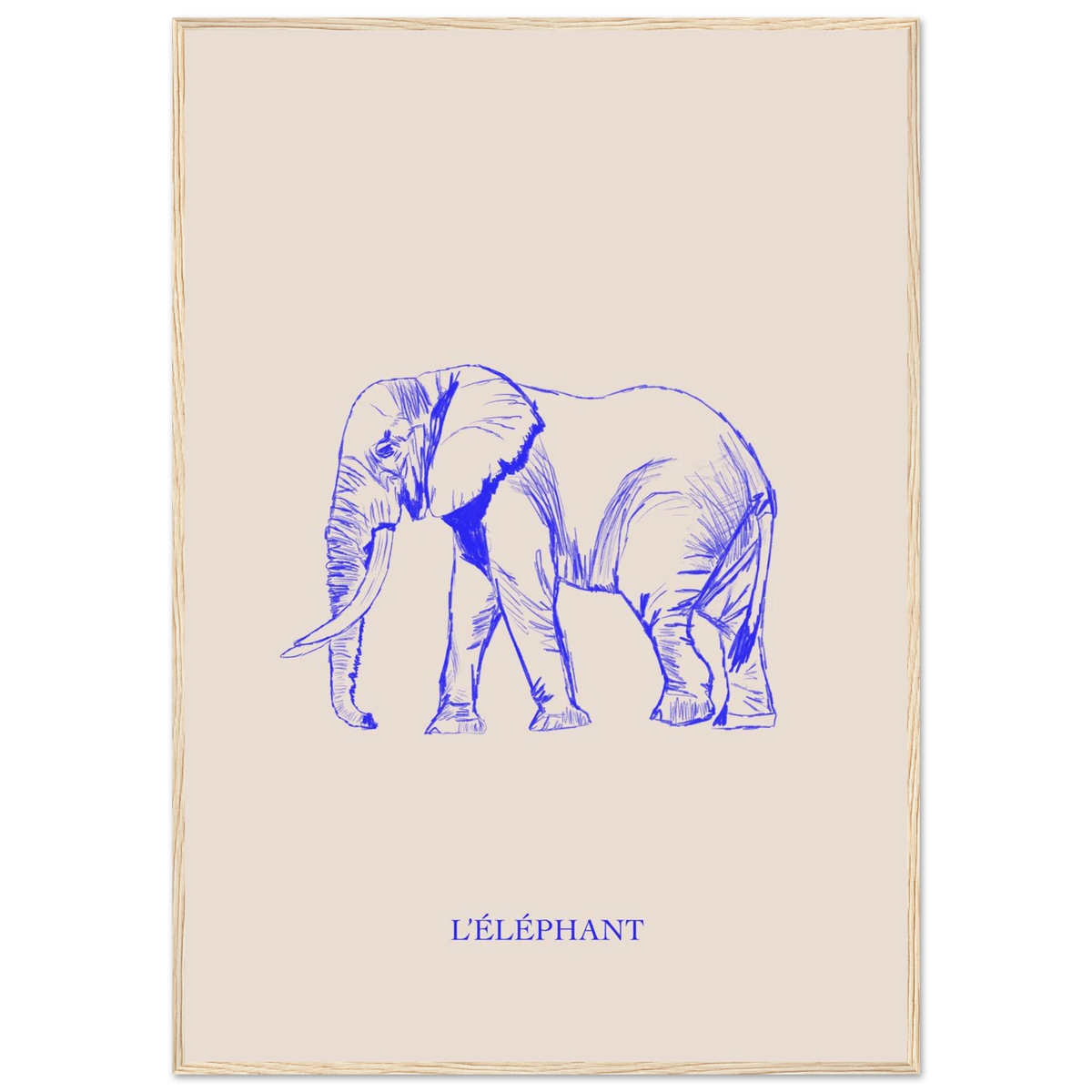 L'éléphant bleu électrique, univers animalier aux tons vibrants