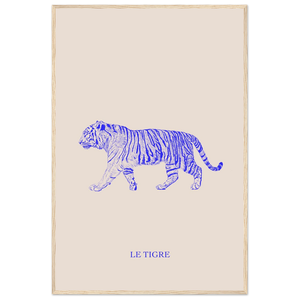 Le tigre bleu électrique, univers animalier aux nuances vibrantes