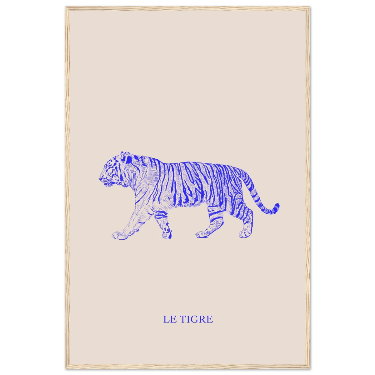 Le tigre bleu électrique, univers animalier aux nuances vibrantes
