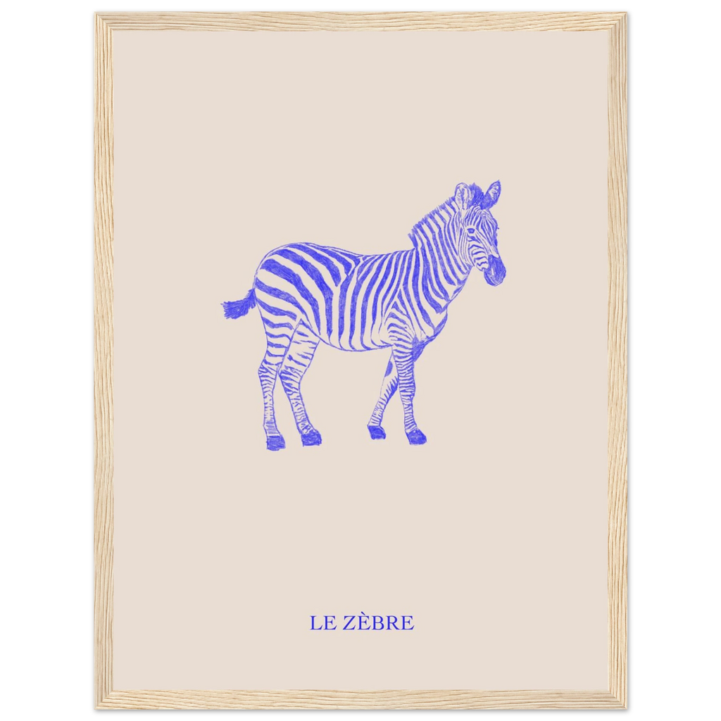 Le zèbre bleu électrique, univers animalier aux nuances vibrantes