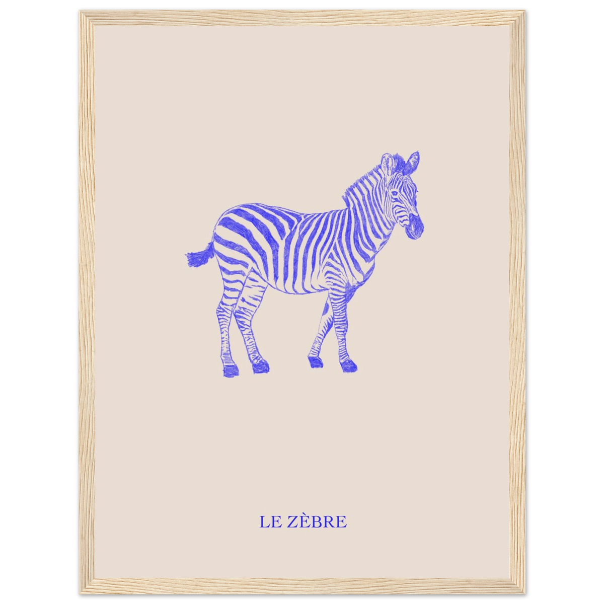 Le zèbre bleu électrique, univers animalier aux nuances vibrantes