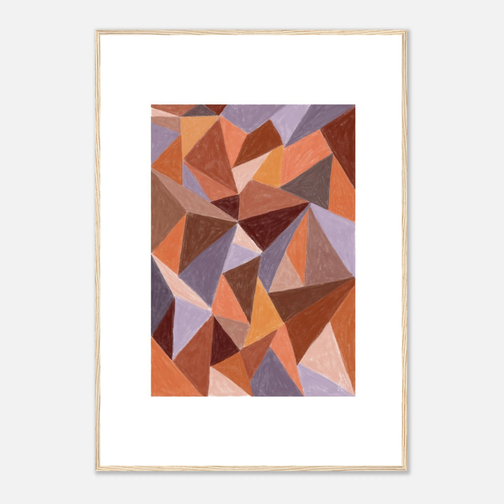 Patchworks N°4 encadrée, œuvre contemporaine d'Aude de Riberolles en exclusivité