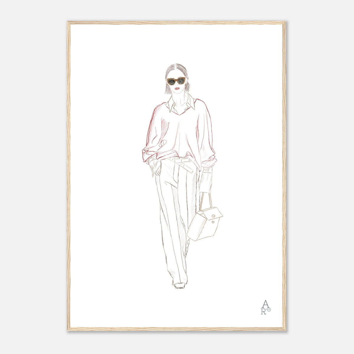 Woman walking N°1 en décoration d'intérieur, affiche mode d'Aude de Riberolles