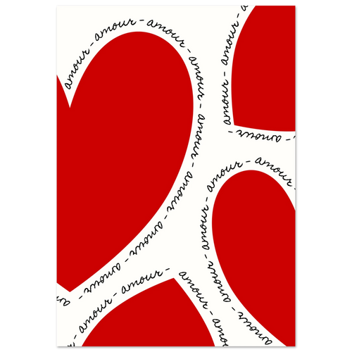 Affiche typographique « AMOUR », ADR Gallery – visuel 2