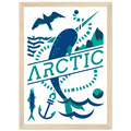 Artic, papier poché de Julie Parmentier encadré – visuel 3