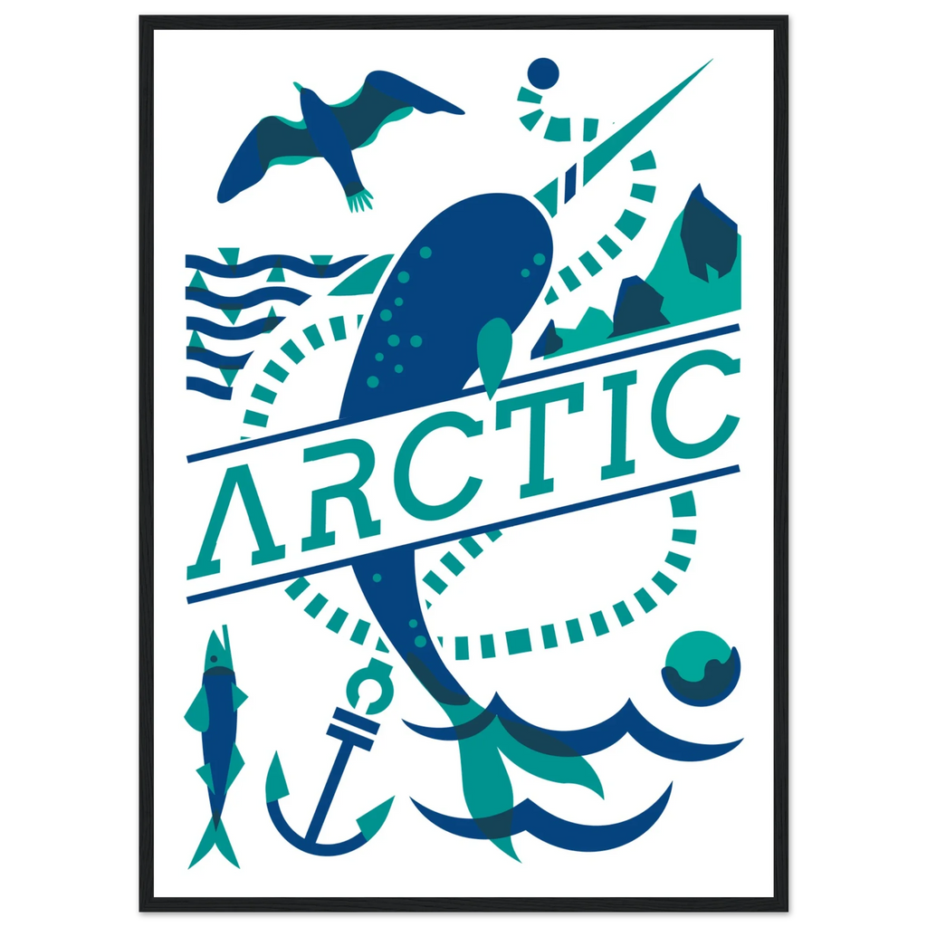 Artic, papier poché de Julie Parmentier encadré – visuel 8