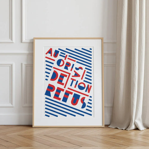 Autorisation, illustration en papier poché par Julie Parmentier – affiche d’art