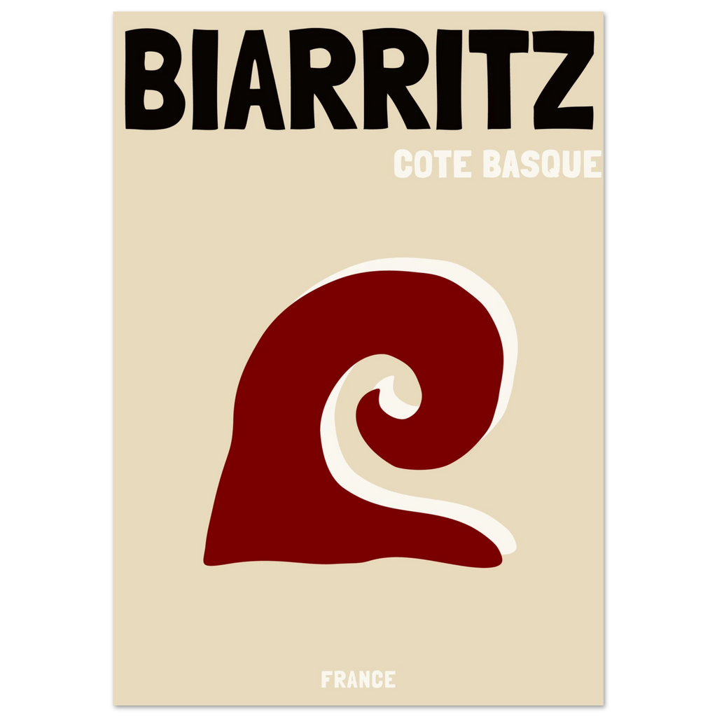 Affiche Biarritz Cote Basque, décoration murale voyage – visuel 2