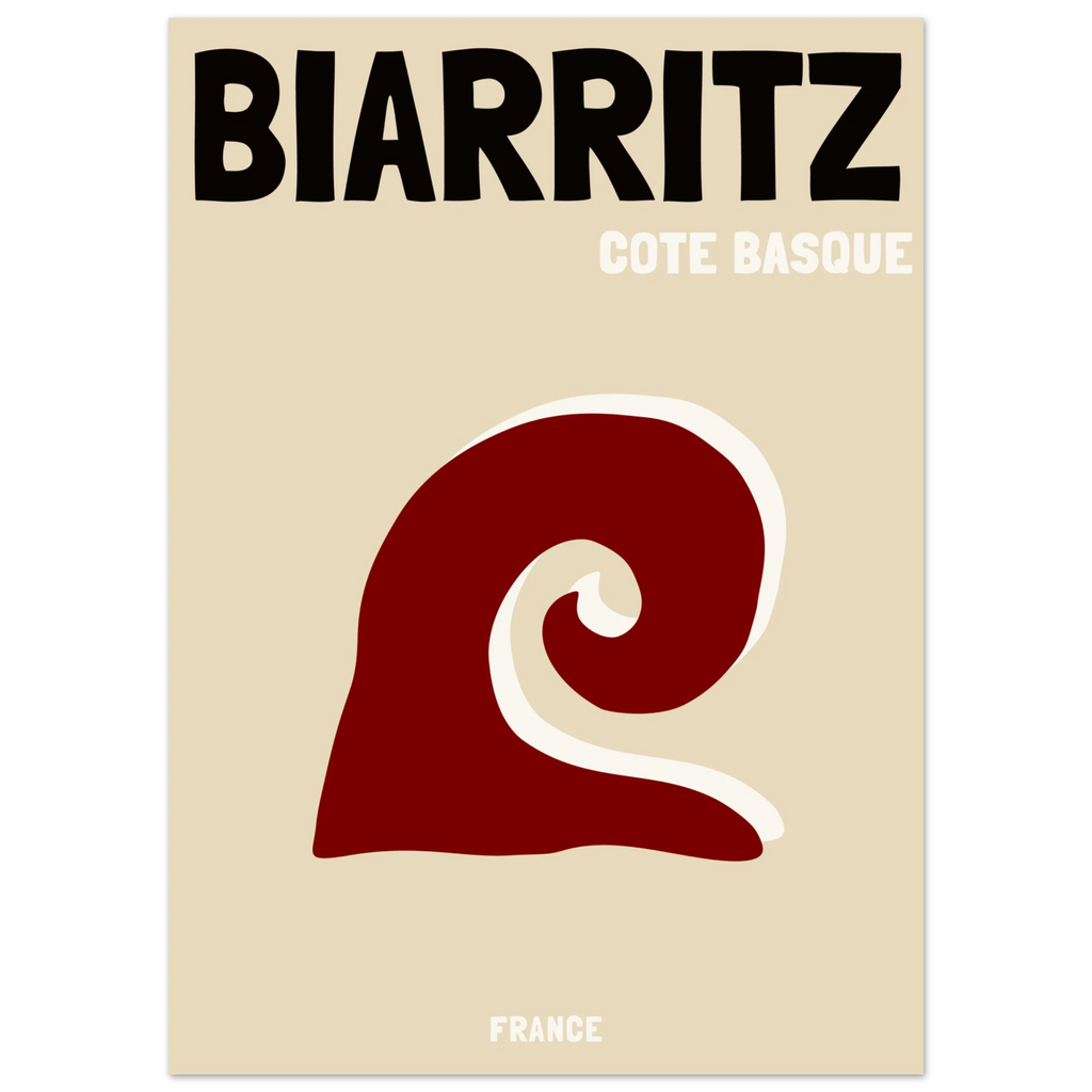 Affiche Biarritz Cote Basque, décoration murale voyage – visuel 3