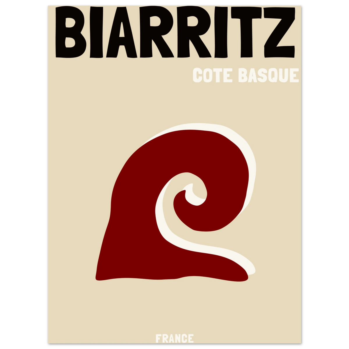 Affiche Biarritz Cote Basque, décoration murale voyage – visuel 4