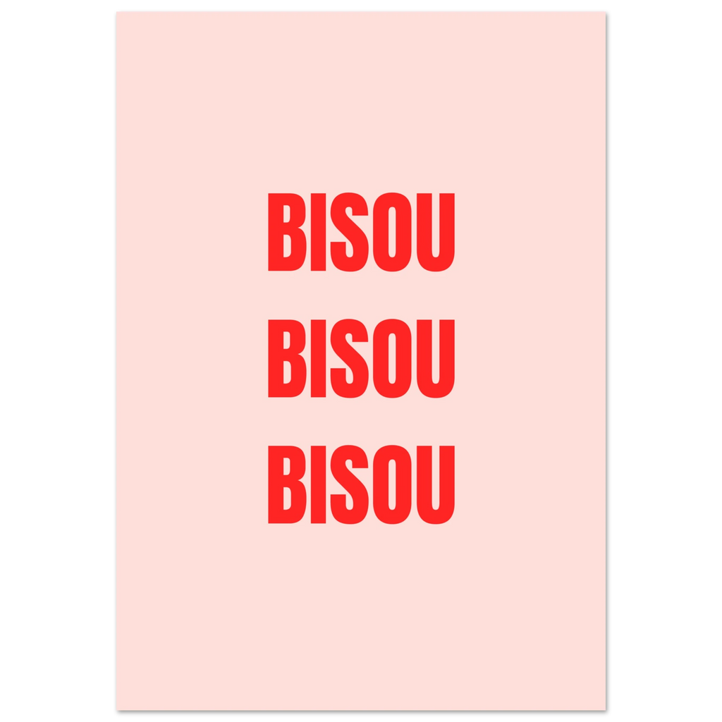 Affiche typographique « Bisou bisou bisou », ADR Gallery – visuel 2