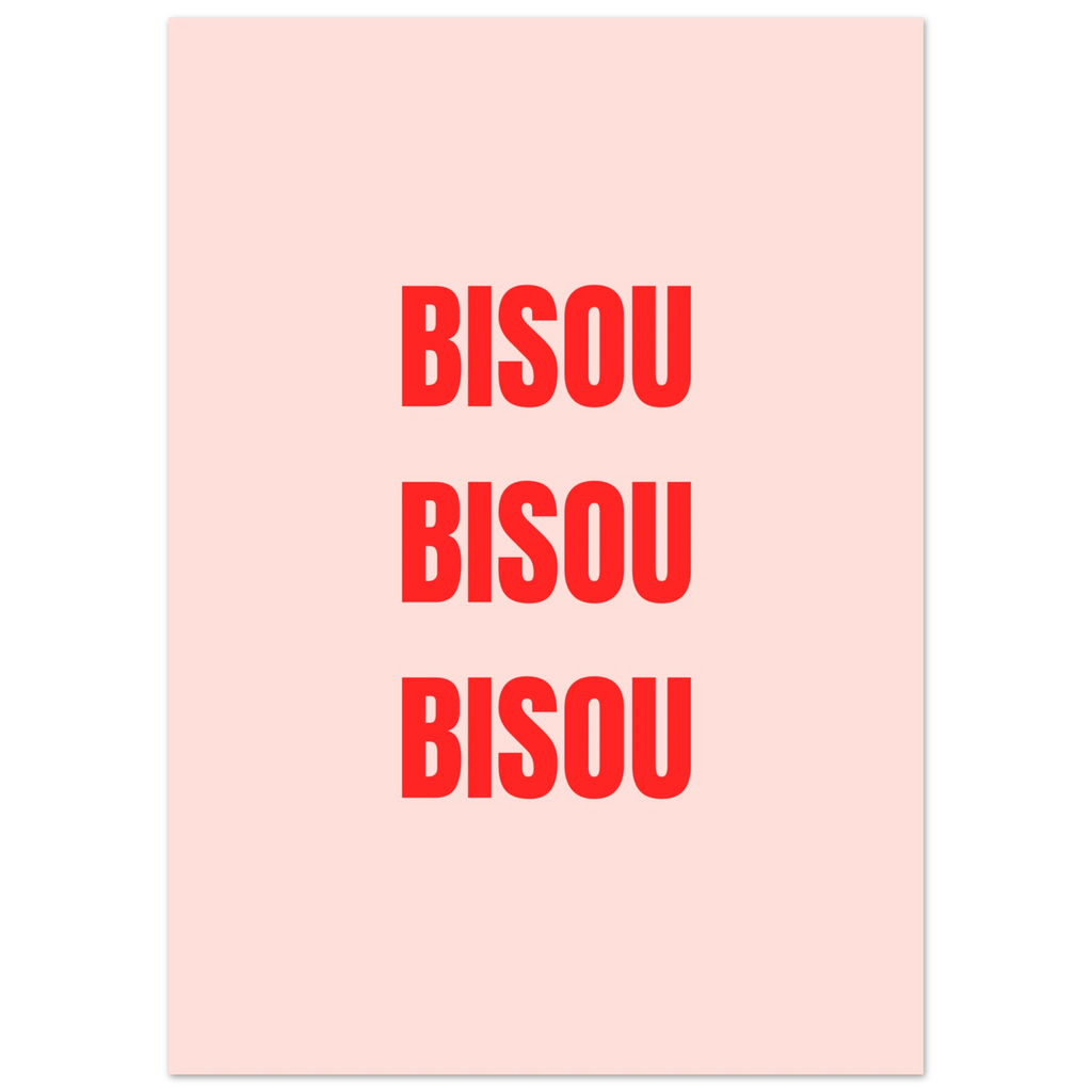 Affiche typographique « Bisou bisou bisou », ADR Gallery – visuel 5