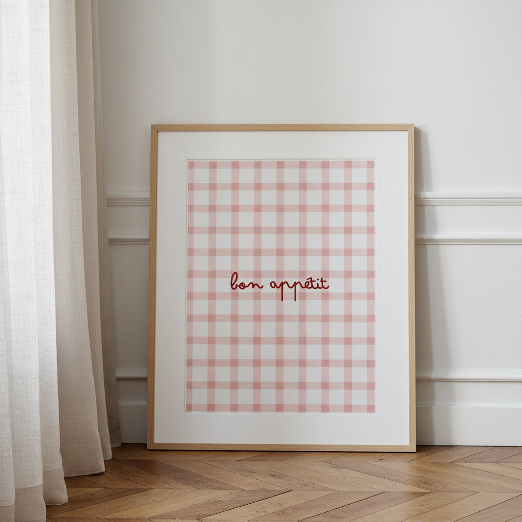 Affiche typographique « Bon appétit » – décoration murale ADR Gallery