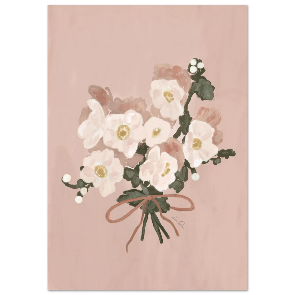 Bouquet de fleur fille, affiche illustrée d'Émilie J. Ouellet – visuel 2