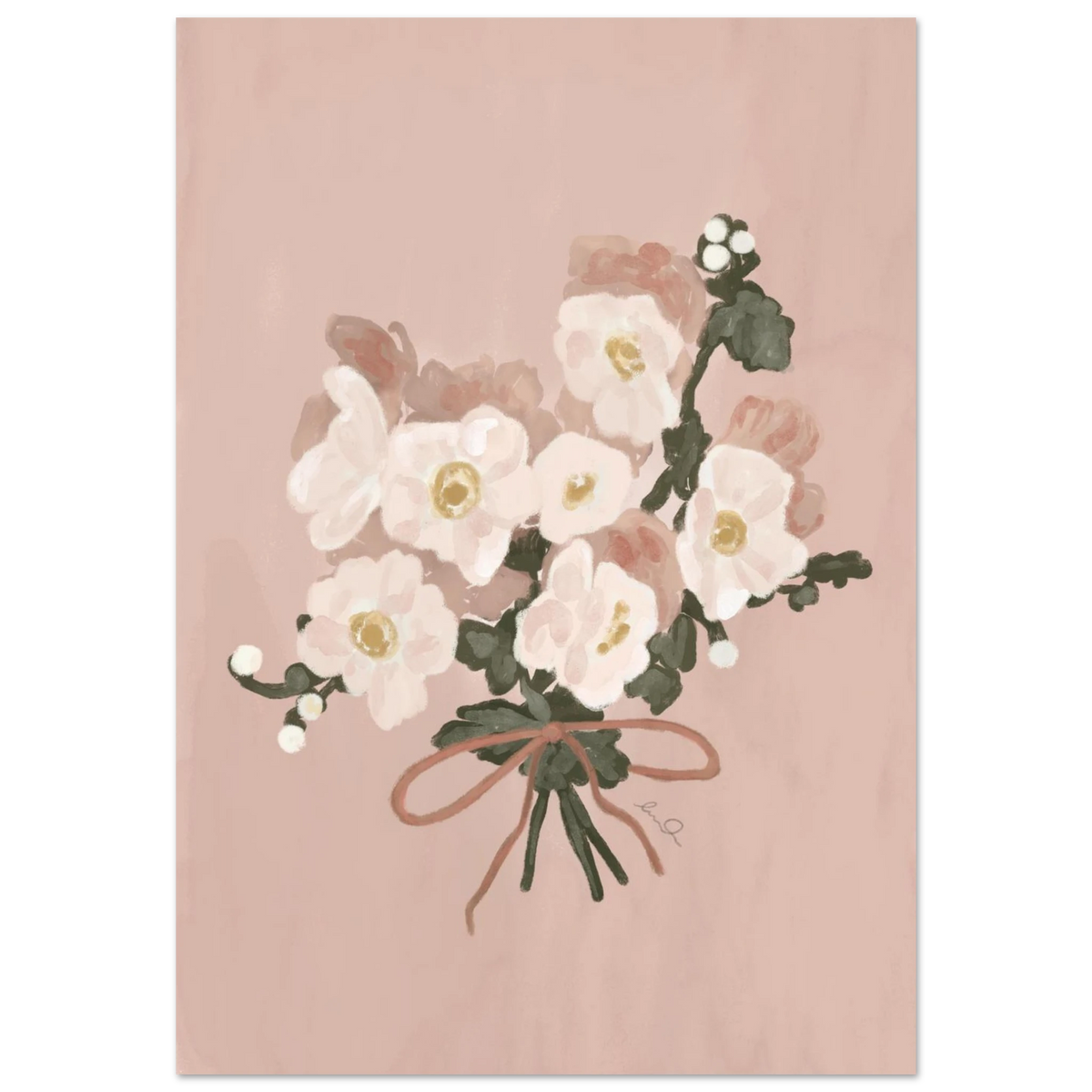 Bouquet de fleur fille, affiche illustrée d'Émilie J. Ouellet – visuel 2