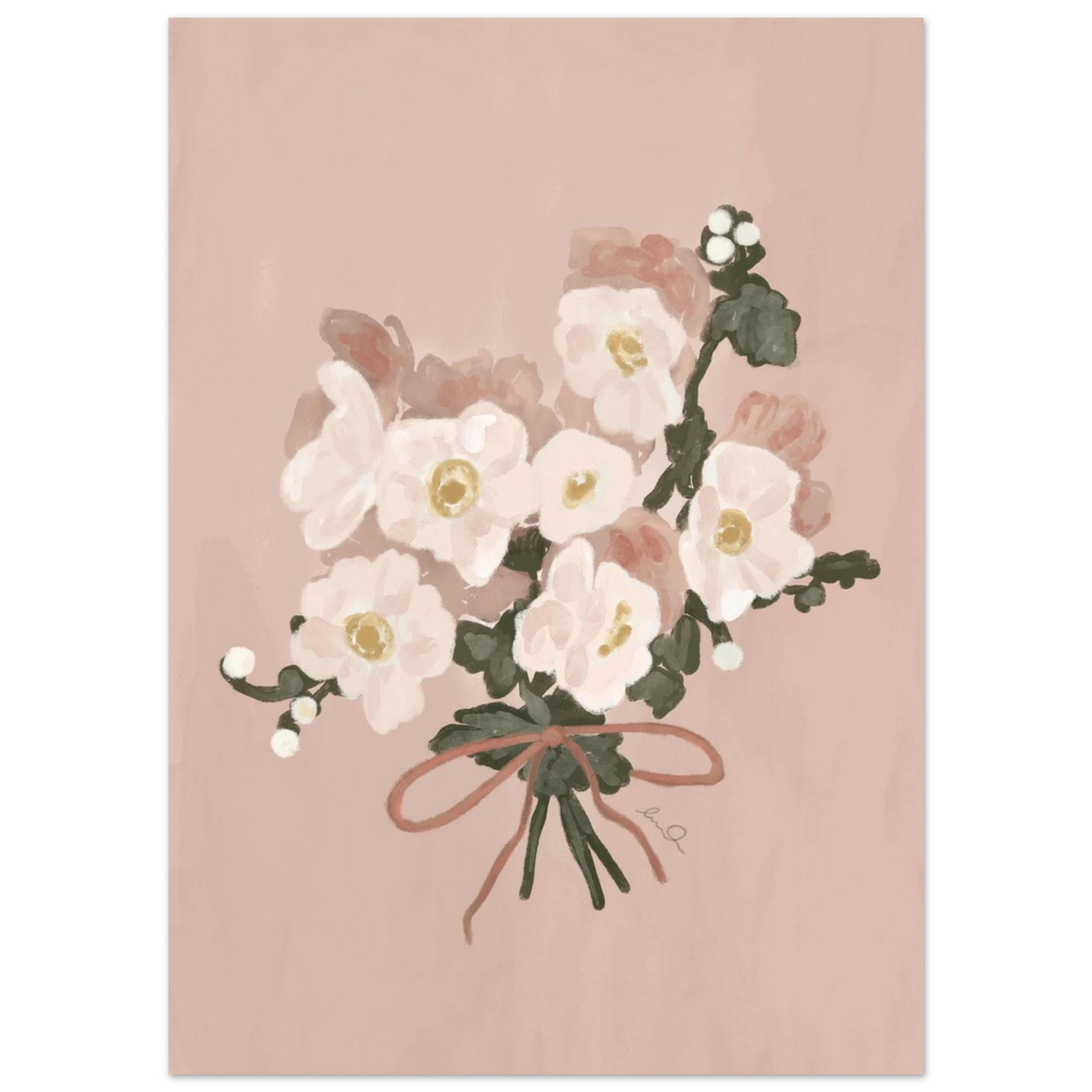Bouquet de fleur fille, affiche illustrée d'Émilie J. Ouellet – visuel 4