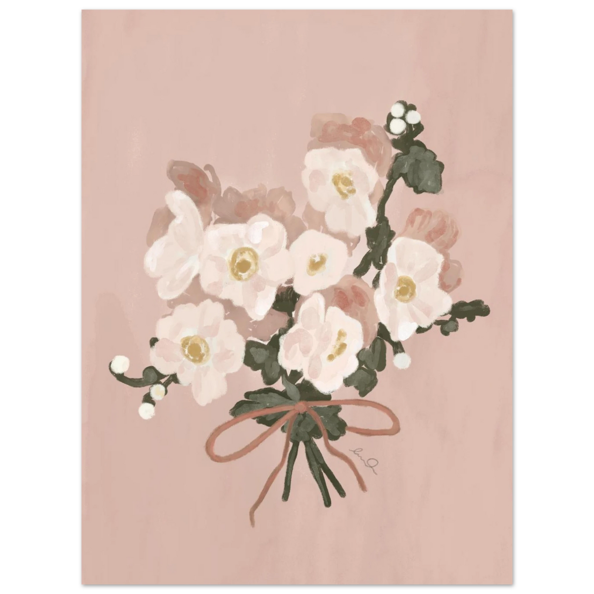 Bouquet de fleur fille, affiche illustrée d'Émilie J. Ouellet – visuel 6