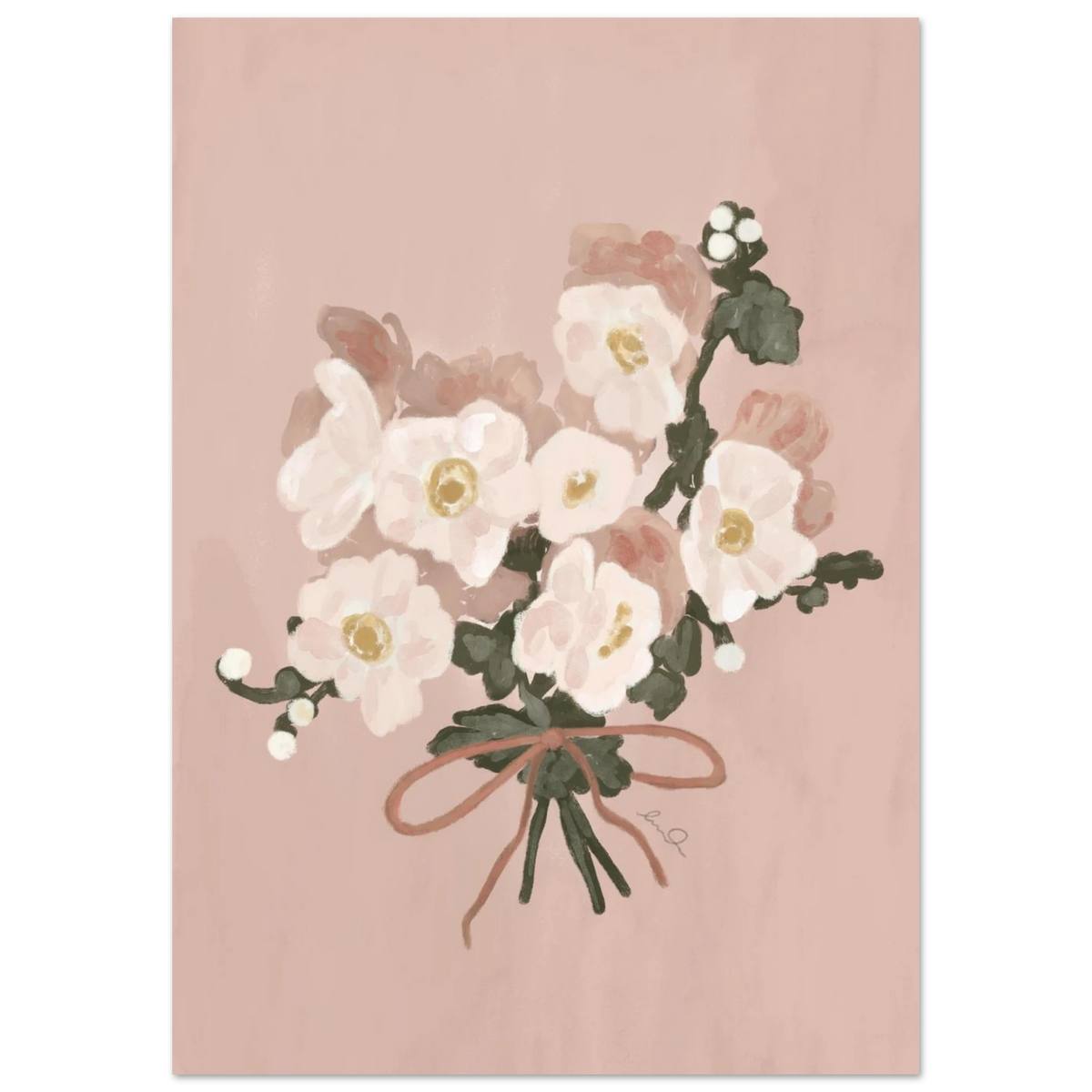 Bouquet de fleur fille, affiche illustrée d'Émilie J. Ouellet – visuel 8
