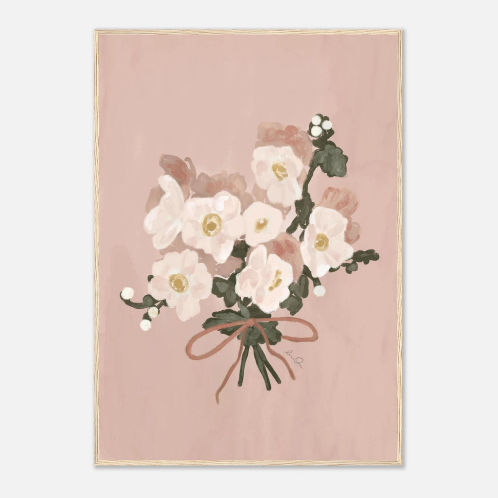 Bouquet de fleur fille, affiche illustrée d'Émilie J. Ouellet encadrée – visuel 9