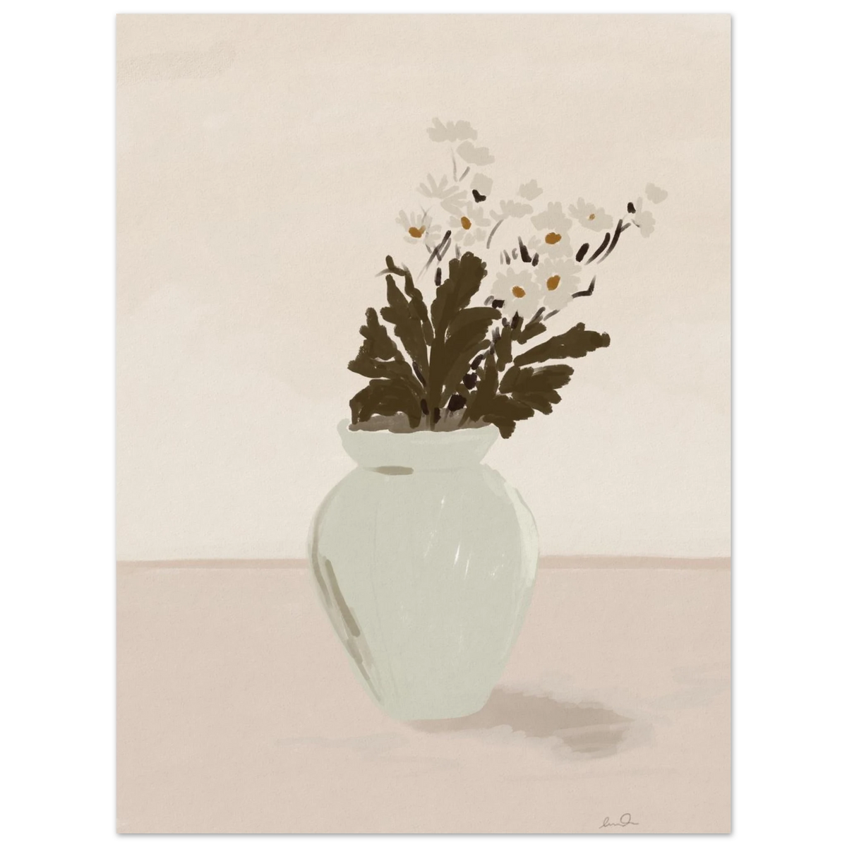 Bouquet de marguerites, affiche illustrée d'Émilie J. Ouellet – visuel 2