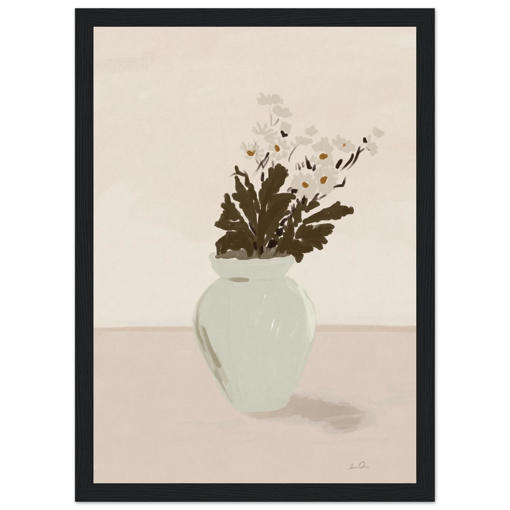 Bouquet de marguerites, affiche illustrée d'Émilie J. Ouellet encadrée – visuel 6