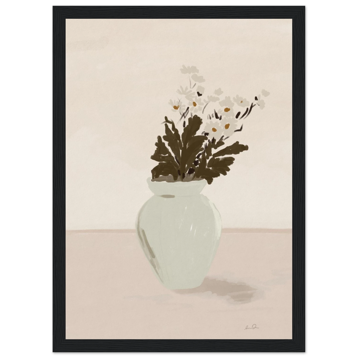 Bouquet de marguerites, affiche illustrée d'Émilie J. Ouellet encadrée – visuel 6