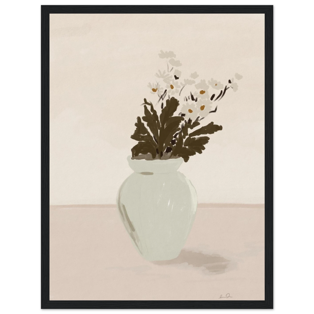 Bouquet de marguerites, affiche illustrée d'Émilie J. Ouellet encadrée – visuel 9
