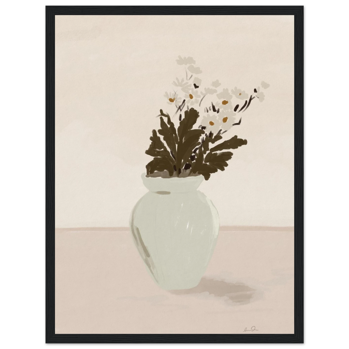 Bouquet de marguerites, affiche illustrée d'Émilie J. Ouellet encadrée – visuel 9