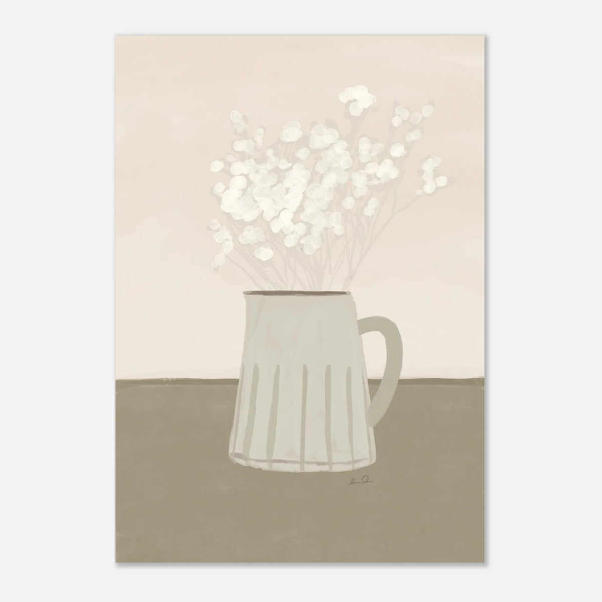 Bouquet de petites fleurs blanches, affiche illustrée d'Émilie J. Ouellet – visuel 10