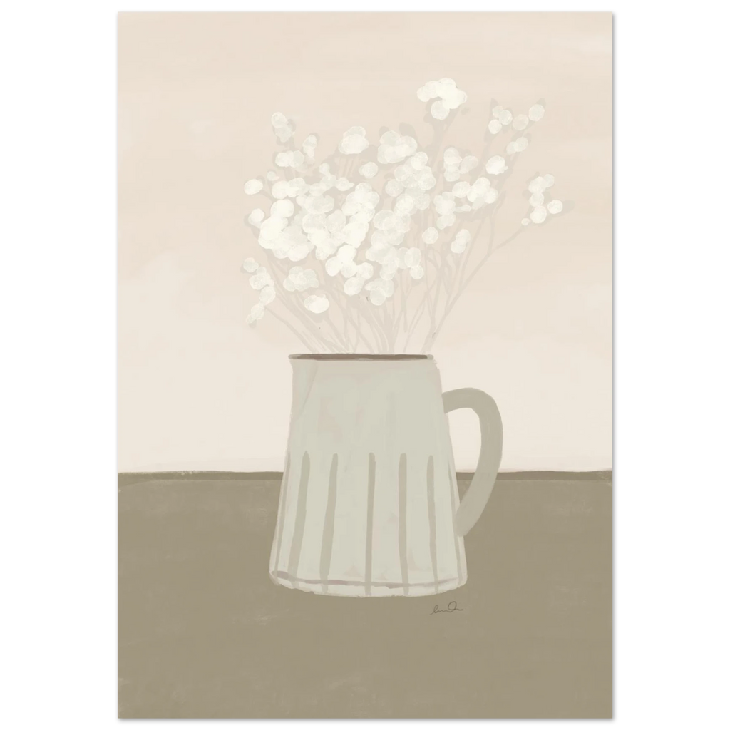 Bouquet de petites fleurs blanches, affiche illustrée d'Émilie J. Ouellet – visuel 6
