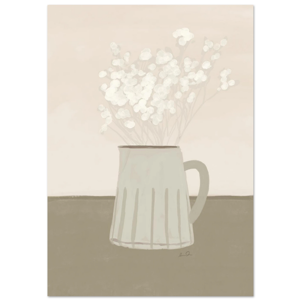 Bouquet de petites fleurs blanches, affiche illustrée d'Émilie J. Ouellet – visuel 7