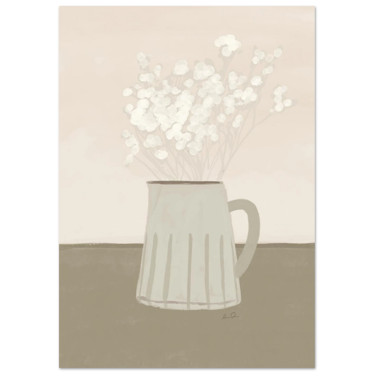 Bouquet de petites fleurs blanches, affiche illustrée d'Émilie J. Ouellet – visuel 7