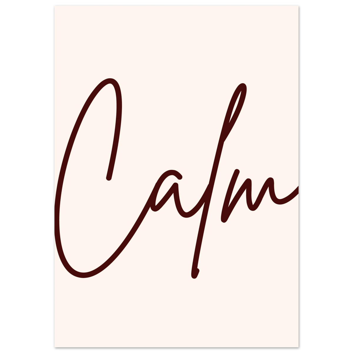 Affiche typographique « Calm », ADR Gallery – visuel 2