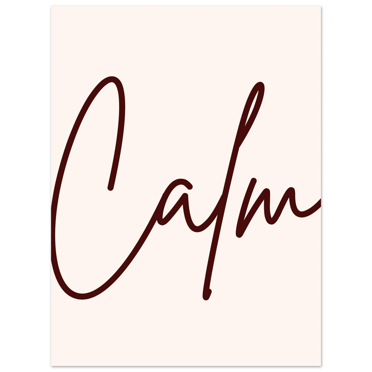 Affiche typographique « Calm », ADR Gallery – visuel 3