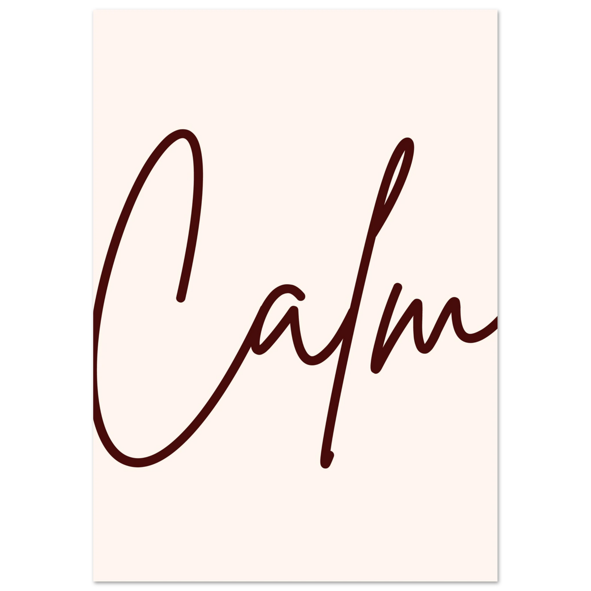 Affiche typographique « Calm », ADR Gallery – visuel 4