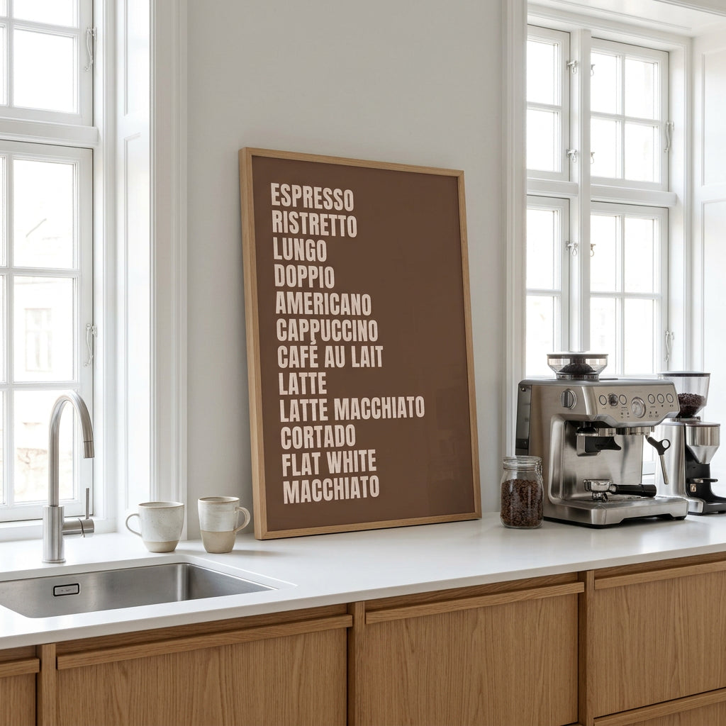 Coffee menu au mur, affiche – ADR Gallery