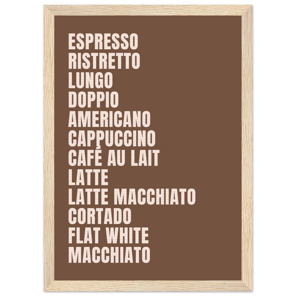 Coffee menu, affiche encadrée – visuel 8, ADR Gallery