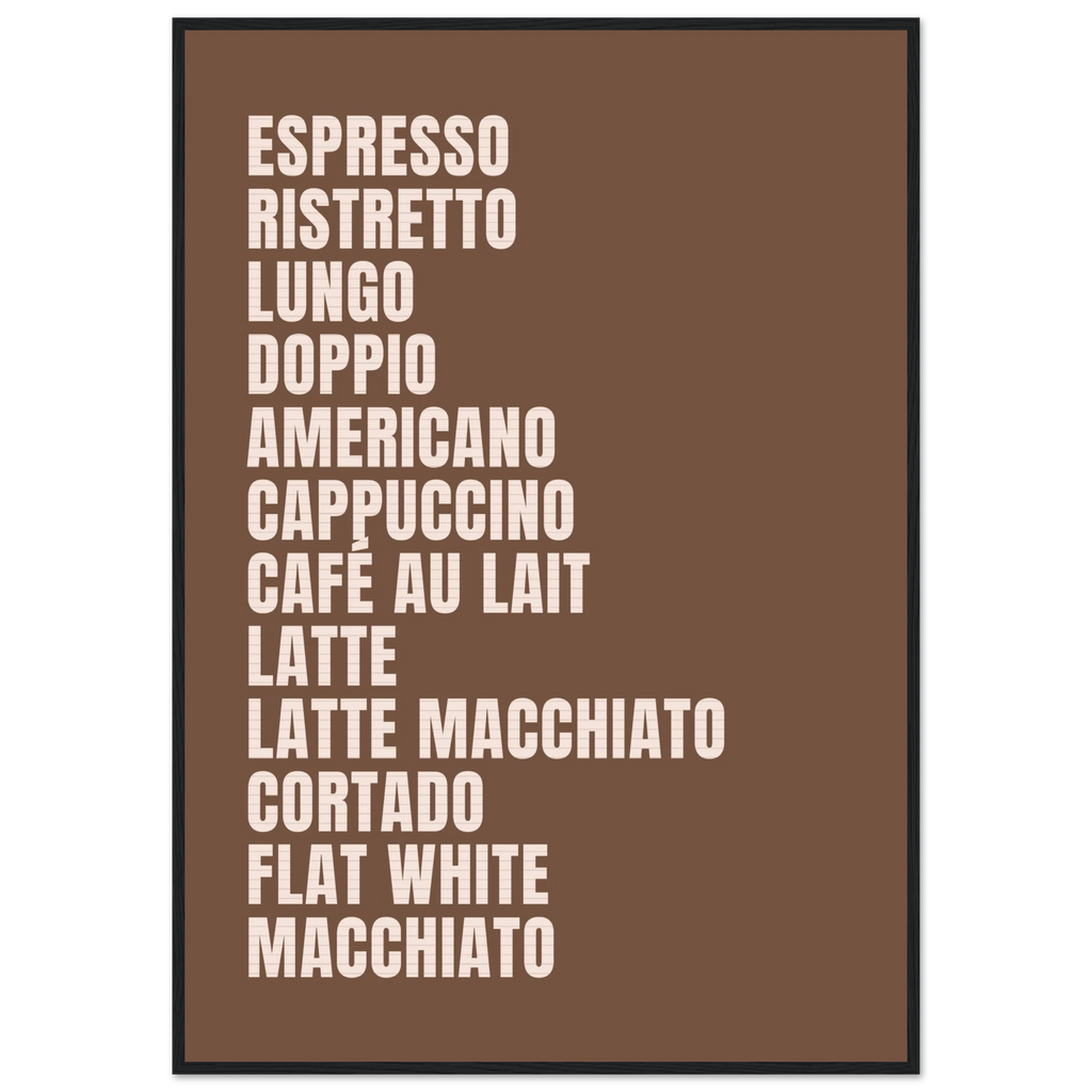 Coffee menu, affiche encadrée – visuel 9, ADR Gallery