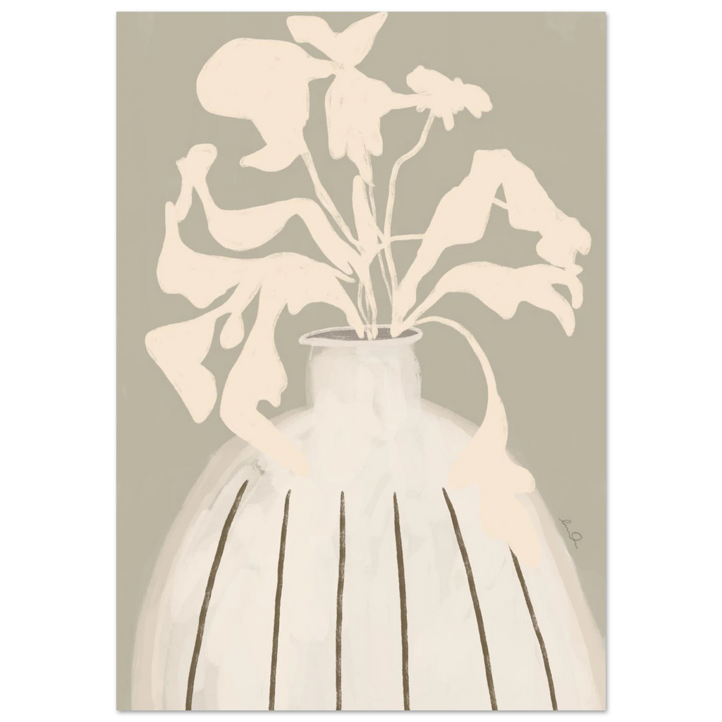 Composition florale, illustration d'Émilie J. Ouellet – affiche d’art