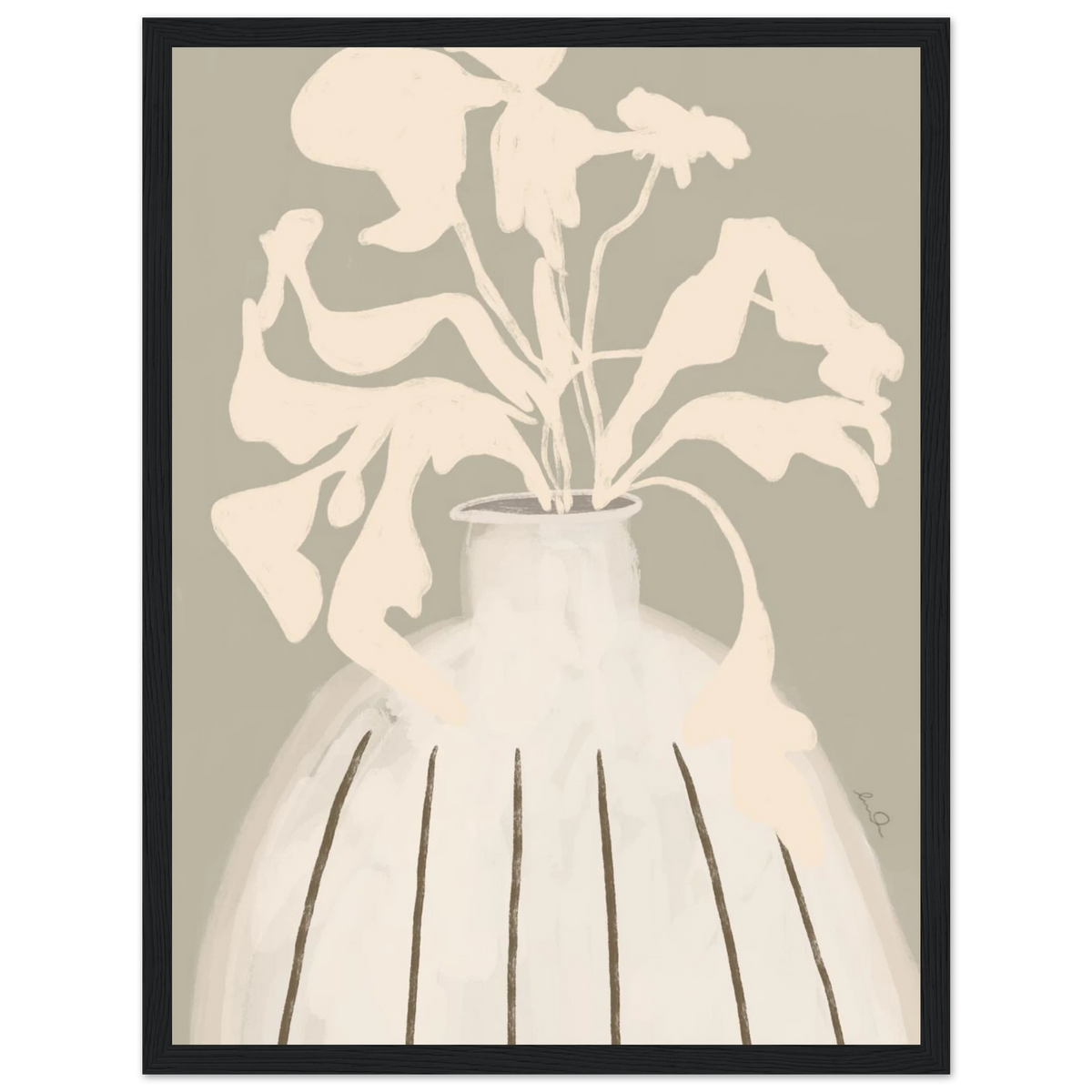 Composition florale, affiche illustrée d'Émilie J. Ouellet encadrée – visuel 10