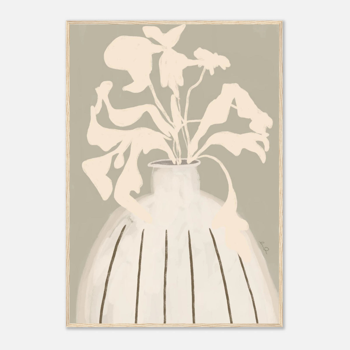 Composition florale, affiche illustrée d'Émilie J. Ouellet encadrée – visuel 3