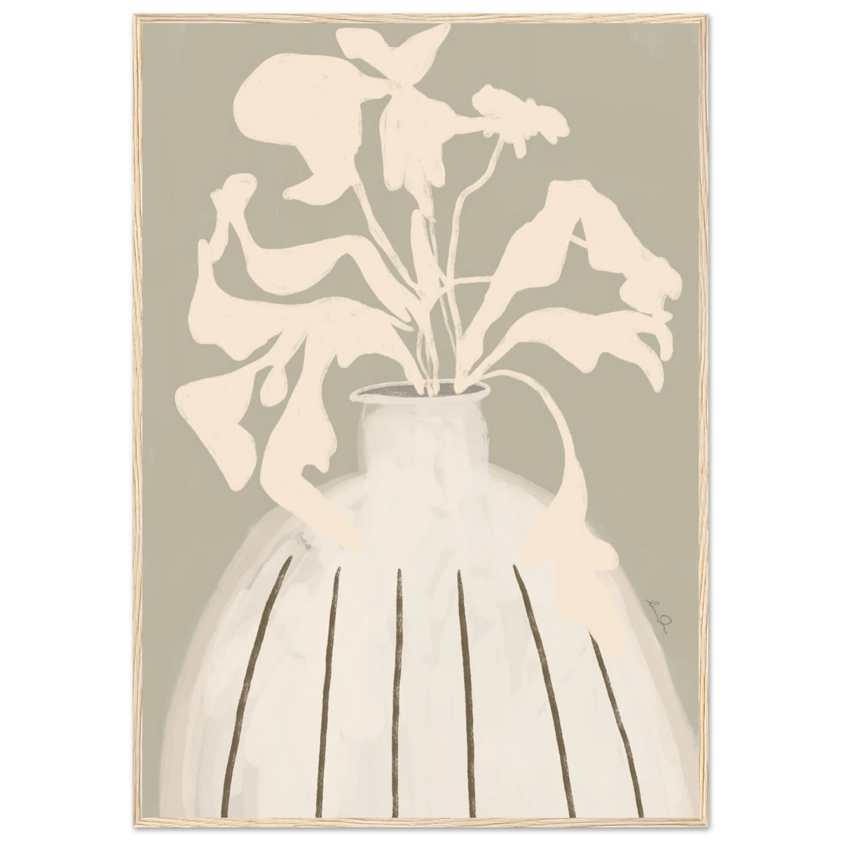 Composition florale, affiche illustrée d'Émilie J. Ouellet encadrée – visuel 4