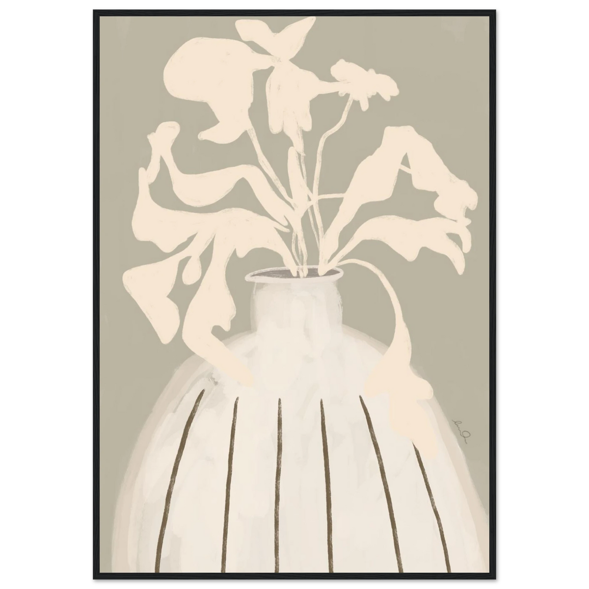 Composition florale, affiche illustrée d'Émilie J. Ouellet encadrée – visuel 5
