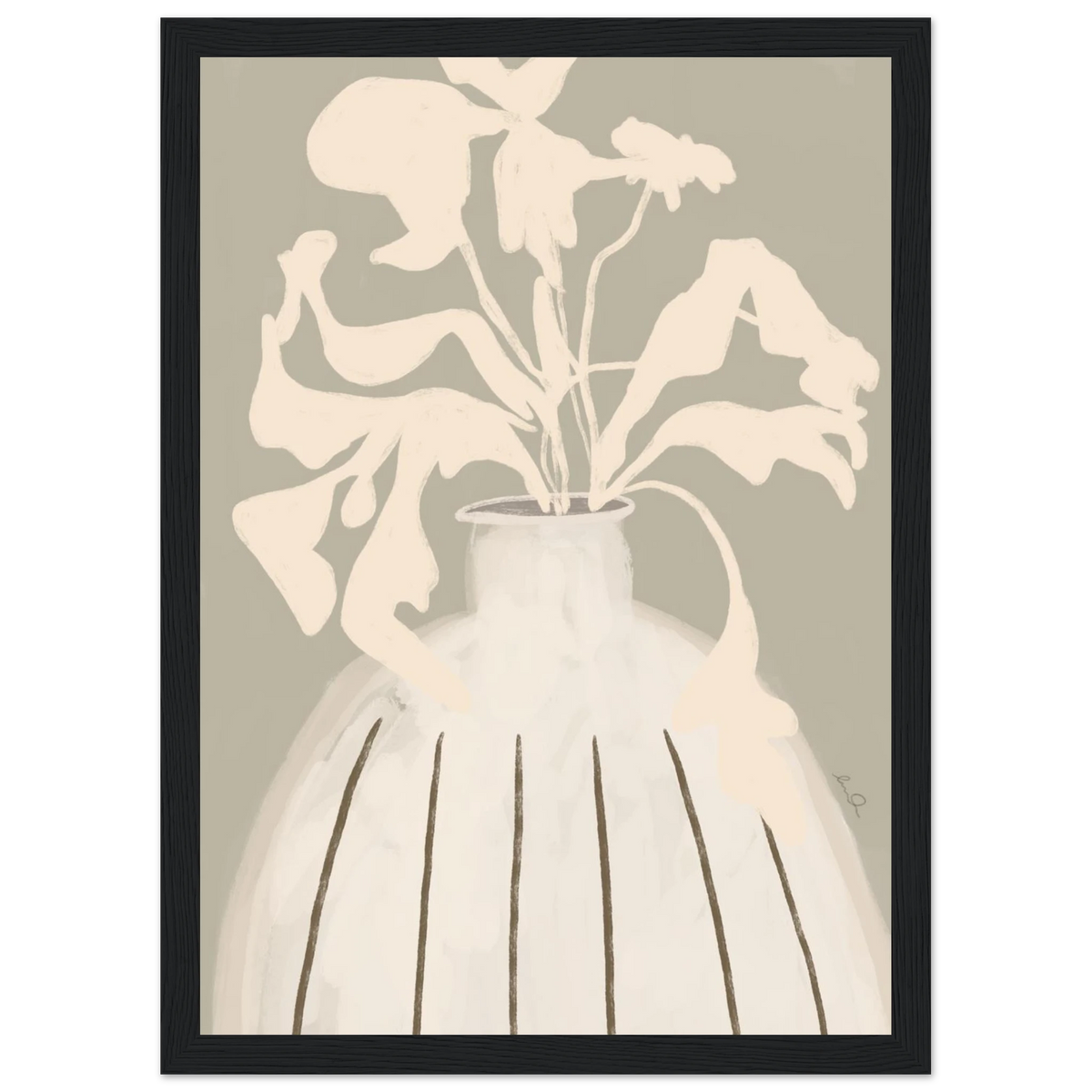 Composition florale, affiche illustrée d'Émilie J. Ouellet encadrée – visuel 6