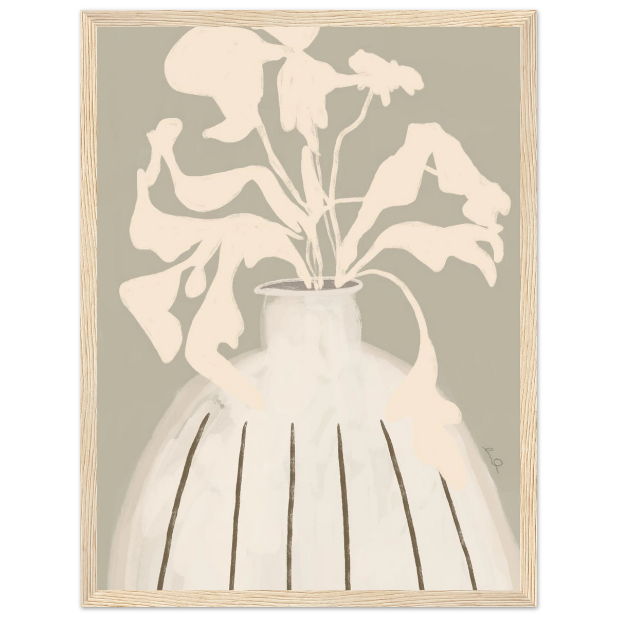 Composition florale, affiche illustrée d'Émilie J. Ouellet encadrée – visuel 7